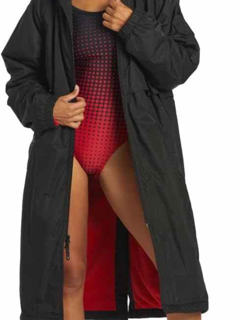 Sporti Unisex Fleece-Lined Swim Parka Water-Resistant Hooded Swim Coat N9623